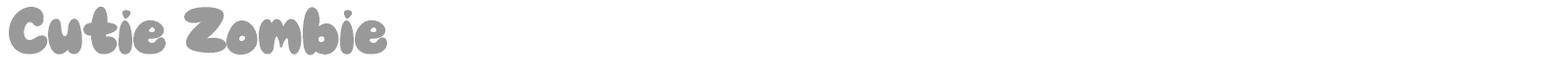 Cutie Zombie font preview